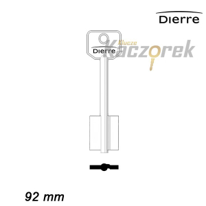 Zasuwowy 044 - Dierre 92 mm - klucz surowy